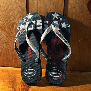 Havaianas Limited Edition Team USA 2010 World Cup Teams EU 41/42 US M 8.5 W 11